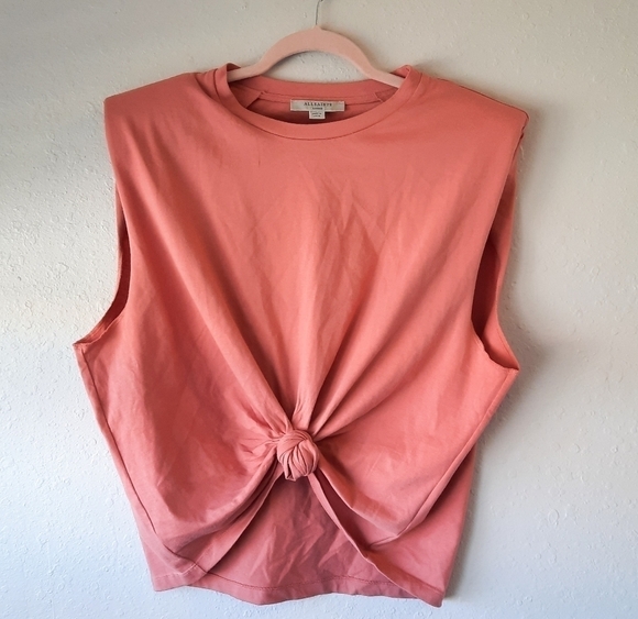 All Saints Coni Coral Tank Sleeveless Blouse L - Picture 2 of 8